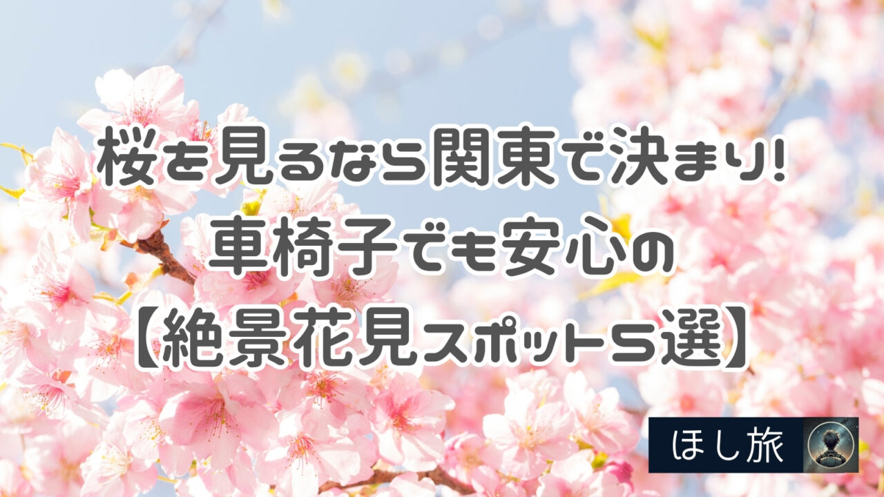 桜を見るなら関東で決まり!車椅子でも安心の【絶景花見スポット5選】