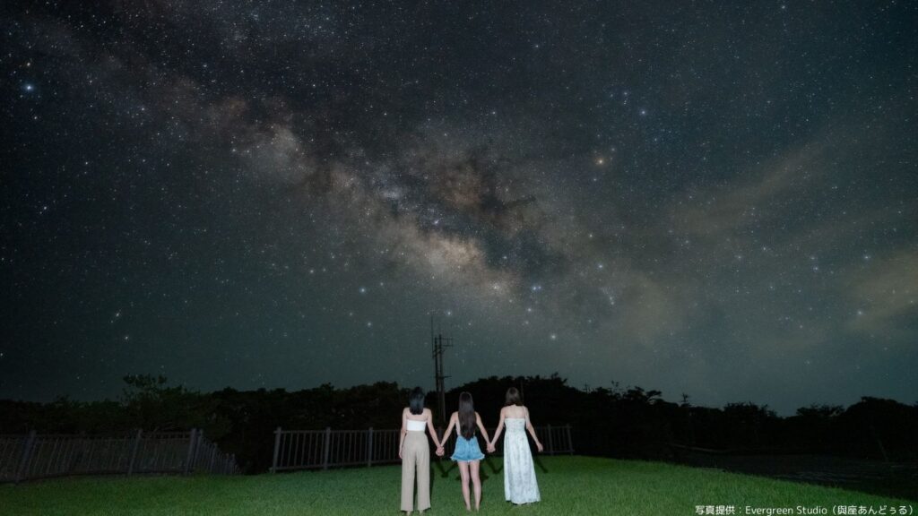 沖縄星空フォトツアー友達と思い出写真